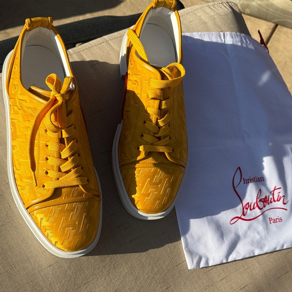 Christian Louboutin Vibrant Yellow Sneakers - Picture 3 of 9